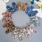 Cross-strap Fuzzy Slippers Leopard Plush House Shoes Flat Bedroom Slippers Slippers For Women - DanaFashionstore