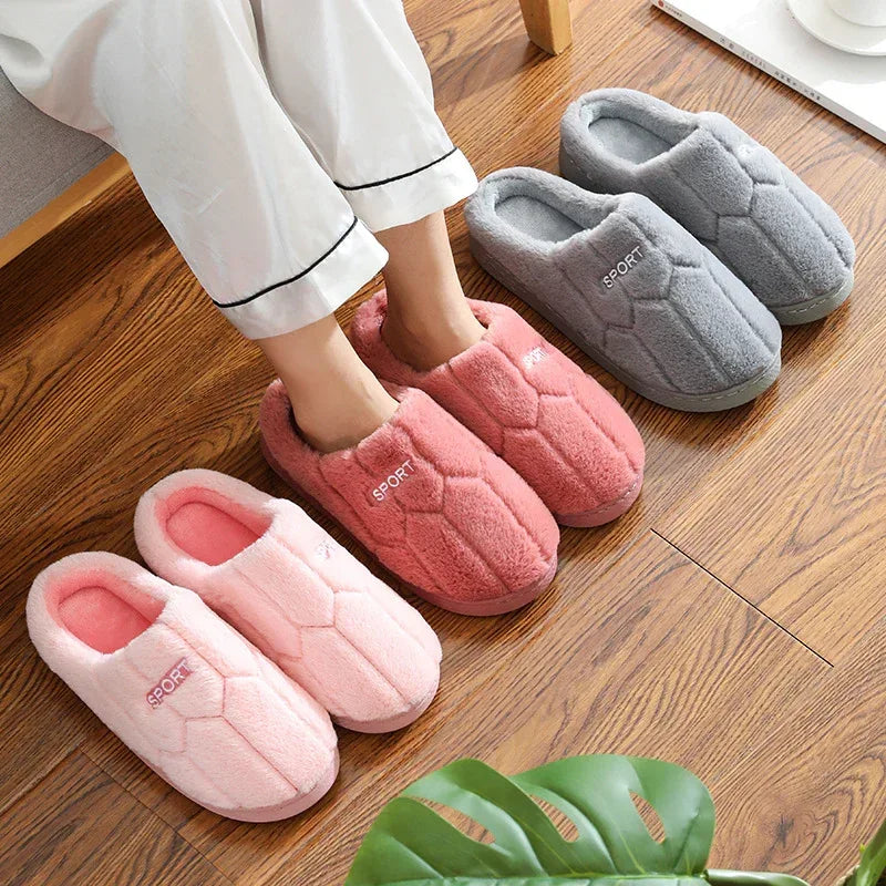 Unisex Slippers Cozy Plush House Slippers Warm Winter Slippers Indoor - DanaFashionstore