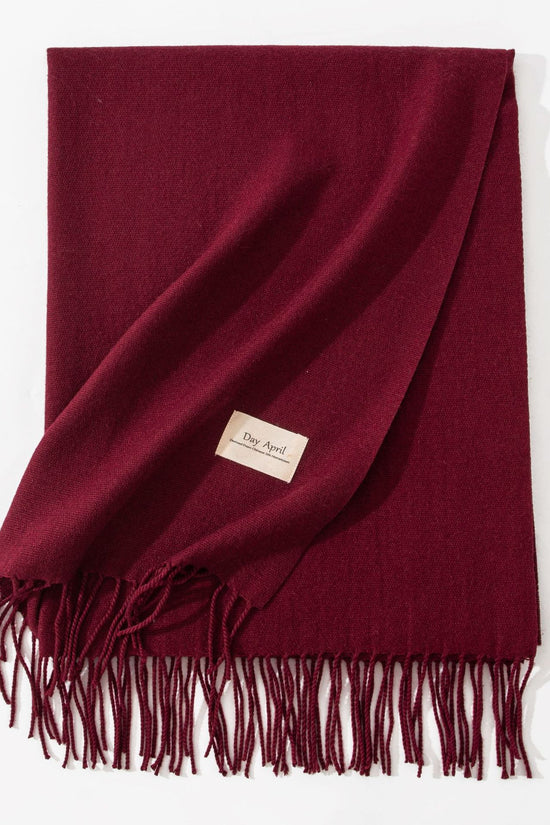 Pure Color Artificial Cashmere Scarf Women's Winter High-grade Shawl
