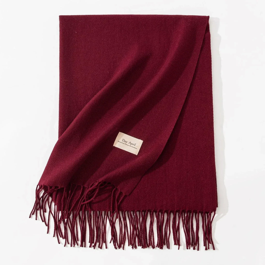 Pure Color Artificial Cashmere Scarf Women's Winter High-grade Shawl - DanaFashionstore