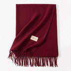 Pure Color Artificial Cashmere Scarf Women's Winter High-grade Shawl - DanaFashionstore