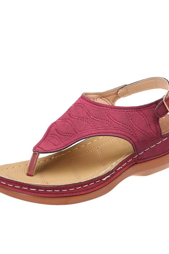 Summer Shoes Roman Retro Style Clip Toe Sandals Women Ankle Buckle Shoes