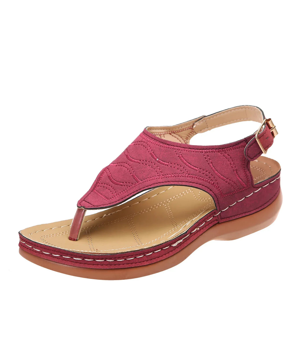 Summer Shoes Roman Retro Style Clip Toe Sandals Women Ankle Buckle Shoes - DanaFashionstore