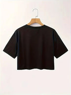 Womens Casual Loose-fitting Breathable Crop Top