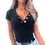 Solid Color Women's Slim Fit Slimming And Short Niche Top - DanaFashionstore