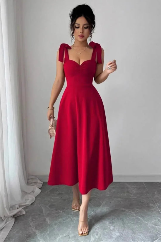 Lace-up Waist-cinching Maxi Dress - DanaFashionstore