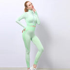 3PCS Yoga Set Seamless Sport Set Women Gym Clothing Leggings Women Crop Top Sports Bra Women Fitness Gym Set Womens Outfits Tracksuit - DanaFashionstore