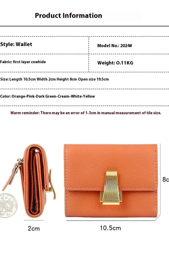 Women's High Sense Niche 70 Off Short Style Multiple Card Slots Multi-functional Leather Wallet - DanaFashionstore