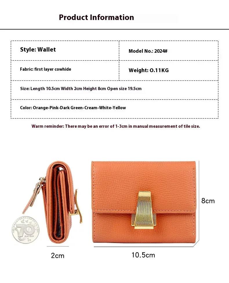 Women's High Sense Niche 70 Off Short Style Multiple Card Slots Multi-functional Leather Wallet - DanaFashionstore
