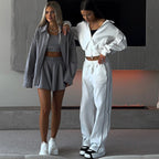 Sports Lace Trousers Two-piece Set