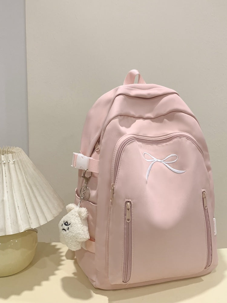 Large Capacity Girl Bow Backpack With College Style - Dana Fashion