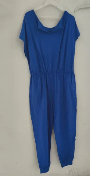 Fashion Slant Shoulder Jumpsuit 2026 - Short Sleeve Pocket Jumpsuit - DanaFashionstore