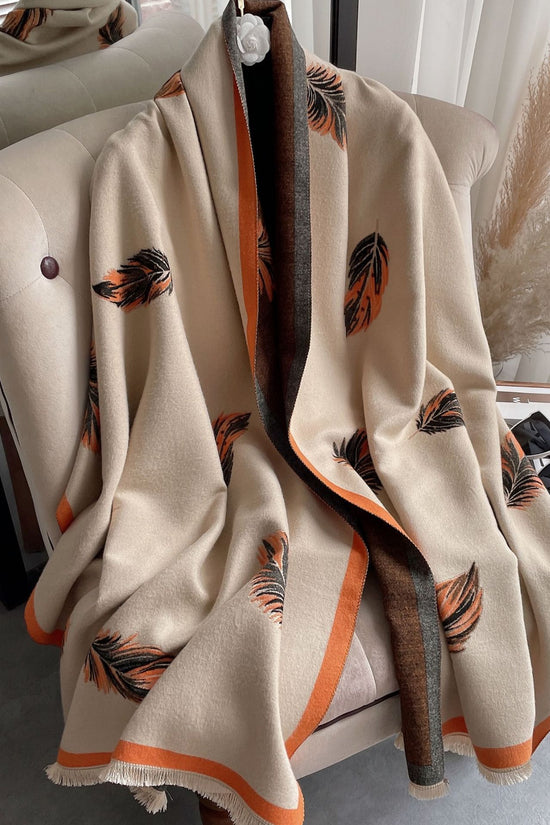 Cashmere-like Short Beard Tassel Thickened Warm Shawl Scarf