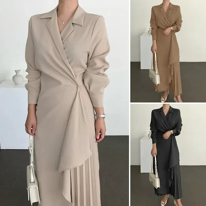 Formal Elegant Suspender Dress 2026 - Retro Long Waist Dress - DanaFashionstore