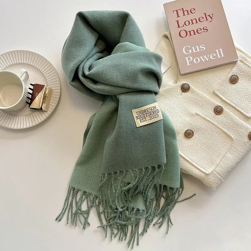 Double-sided Artificial Cashmere Scarf Women's Winter Warm Couple - DanaFashionstore