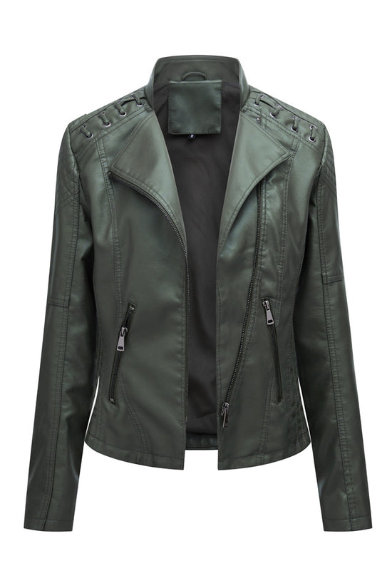 Women's Leather Jackets Women's Short Jackets Slim Thin Leather Jackets Ladies Motorcycle Suits