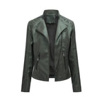 Women's Slim Leather Motorcycle Jackets 2026 - Short Biker Jacket - DanaFashionstore