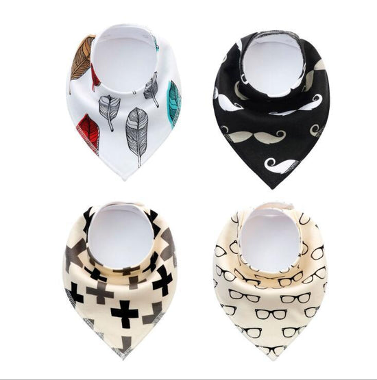 4pcs Lot Bibs Burp Cloth Print Arrow Wave Triangle Baby Bibs Cotton Bandana Accessories $21.20 Dana Fashion style: 23 Baby Clothing Baby sling cotton fleece material Baby Bib slobber towel