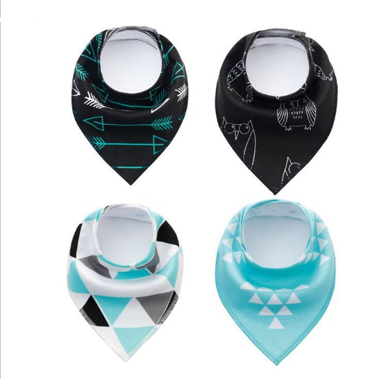 4pcs Lot Bibs Burp Cloth Print Arrow Wave Triangle Baby Bibs Cotton Bandana Accessories $21.20 Dana Fashion style: 3 Baby Clothing Baby sling cotton fleece material Baby Bib slobber towel