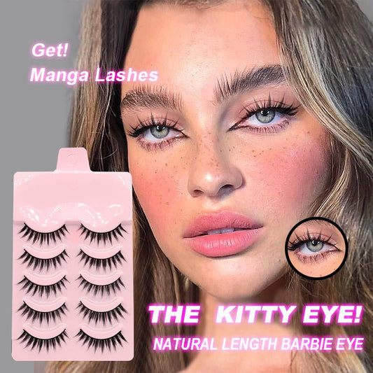 5 Pairs Manga Lashes New Arrival Anime Cosplay Natural Wispy Korean Makeup Artificial False Eyelashes $10.78 Dana Fashion quantity: 5pairs of007 makeup Overview: Popular cartoon barbie beauty~~ You don't even have to stick fairy hair on it! Too beautiful!