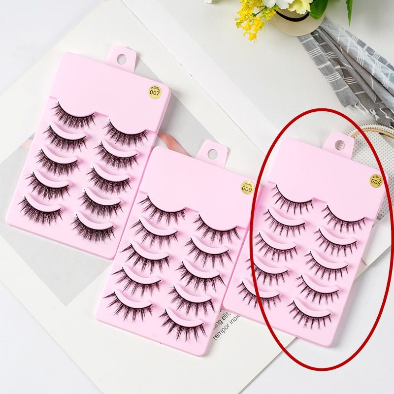 5 Pairs Manga Lashes New Arrival Anime Cosplay Natural Wispy Korean Makeup Artificial False Eyelashes $10.78 Dana Fashion quantity: 5pairs of008 makeup Overview: Popular cartoon barbie beauty~~ You don't even have to stick fairy hair on it! Too beautiful!
