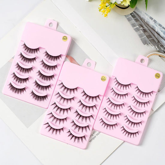 5 Pairs Manga Lashes New Arrival Anime Cosplay Natural Wispy Korean Makeup Artificial False Eyelashes $10.78 Dana Fashion quantity: 5pairs of007 makeup Overview: Popular cartoon barbie beauty~~ You don't even have to stick fairy hair on it! Too beautiful!