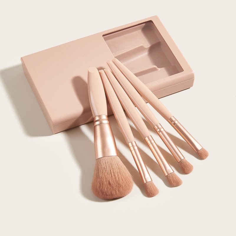 5 PCs Makeup Brushes With Mirror Travel Set $23.88 Dana Fashion Appearance Color: Apricot 5 Pieces makeup Product information: Type: makeup brush Material: Plastic Pattern: solid color Color: Sky Blue 5 makeup brushes with mirror, Bean pink 5 makeup brush