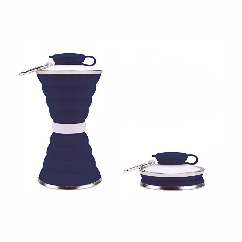 500ML Silicone Water Bottle Cup Foldable Leak Proof Portable Sports Travel Water Bottles For Outdoor Travel Gym Hiking Reuseable Kitchen Gadgets $30.50 Dana Fashion Color: Navy blue capacity: 500ML Dana's Kitchen Overview: SAFETY AND HEALTH - Collapsible