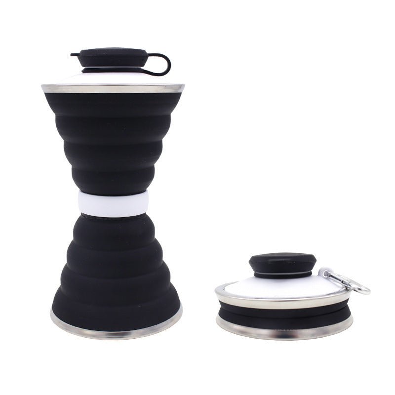 500ML Silicone Water Bottle Cup Foldable Leak Proof Portable Sports Travel Water Bottles For Outdoor Travel Gym Hiking Reuseable Kitchen Gadgets $30.50 Dana Fashion Color: Black and white capacity: 500ML Dana's Kitchen Overview: SAFETY AND HEALTH - Collap
