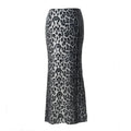 Leopard Print Sequin Stitching Stretch Skirt - DanaFashionstore