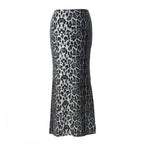 Leopard Print Sequin Stitching Stretch Skirt - DanaFashionstore