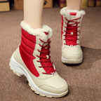 Snow Boots Female High To Help Waterproof Ladies Cotton Shoes Boots Plus Velvet Shoes - DanaFashionstore