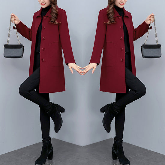 Autumn And Winter Woolen Coat Women