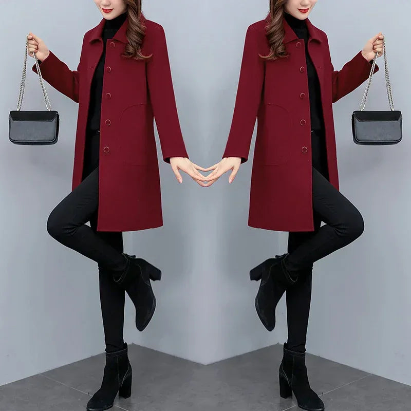 Autumn And Winter Woolen Coat Women - DanaFashionstore
