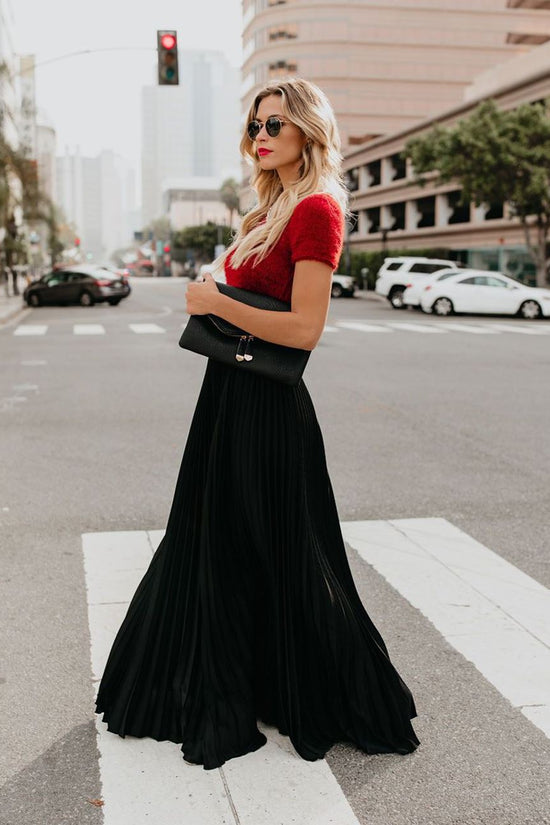 Women fashion casual skirt girls high Waist long skirts