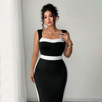 Women's Elegant Intellectual Style Contrasting-color Dress - DanaFashionstore