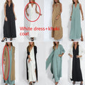  White dress khaki coat