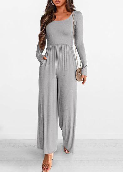 Autumn Winter Sports Jumpsuit 2026 - Long Sleeve Wide-Leg Jumpsuit - DanaFashionstore