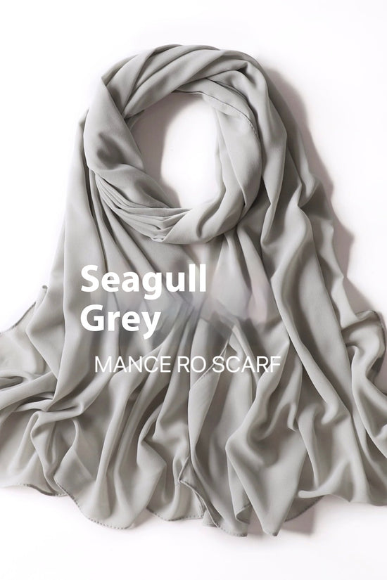 Pure Color Pearl Chiffon Scarf Headcloth Veil Chiffon Scarf