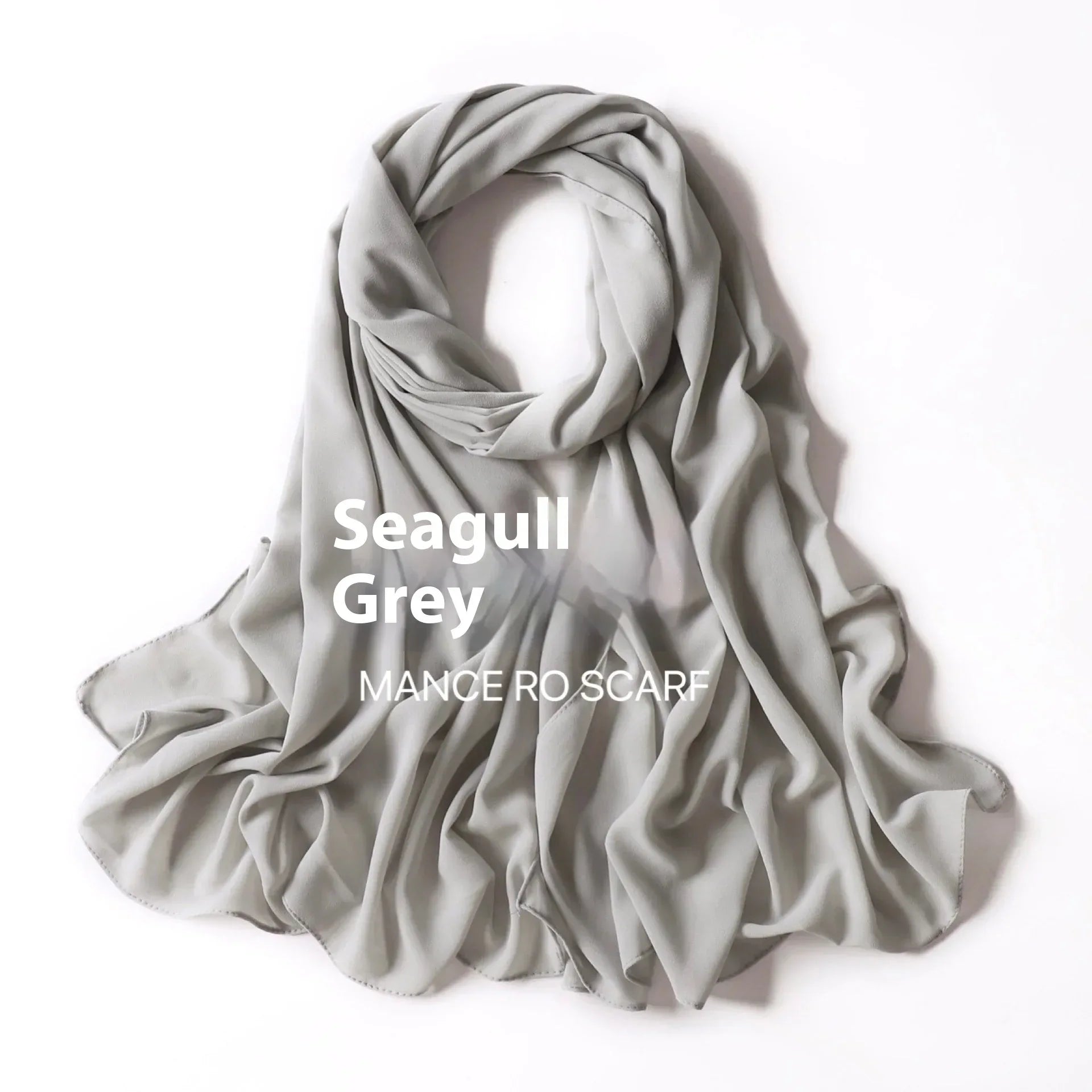 Pure Color Pearl Chiffon Scarf Headcloth Veil Chiffon Scarf - DanaFashionstore
