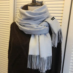 Women's Cashmere Warm Red Annual Meeting Scarf - DanaFashionstore