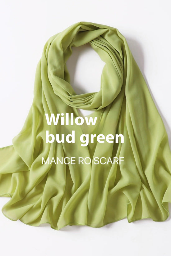 Pure Color Pearl Chiffon Scarf Headcloth Veil Chiffon Scarf