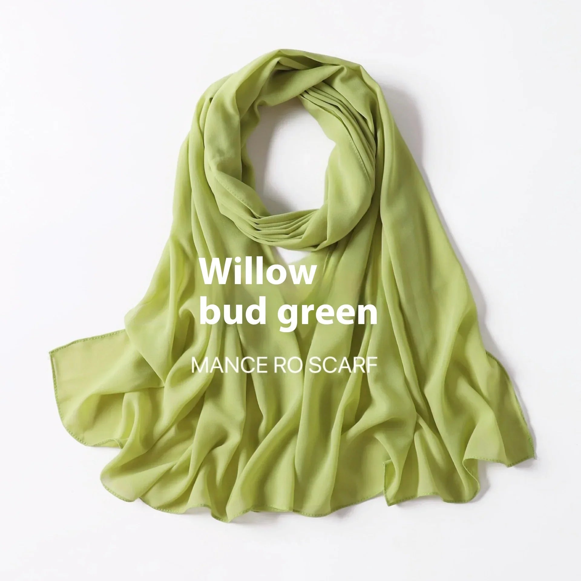 Pure Color Pearl Chiffon Scarf Headcloth Veil Chiffon Scarf - DanaFashionstore