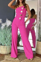 Tube Top Irregular Design Jumpsuit 2026 - Loose Casual Jumpsuit - DanaFashionstore