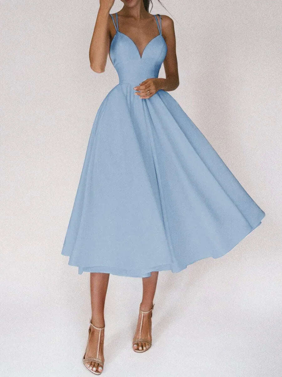 Sexy V-neck Suspender Dress Summer Fashion A-Line Long Dresses For Women - DanaFashionstore