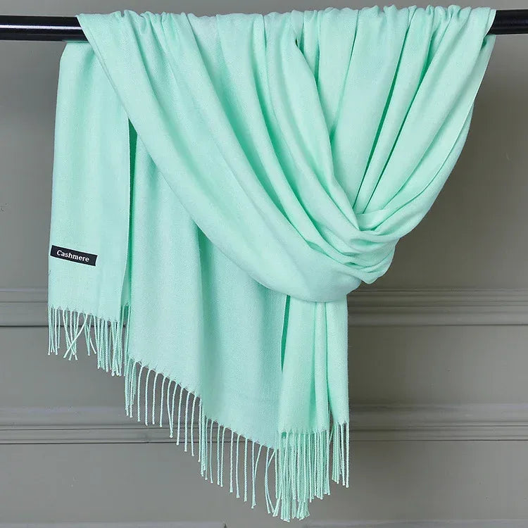 Women's Cashmere Warm Red Annual Meeting Scarf - DanaFashionstore