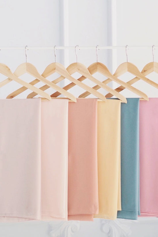 Women's Hijab Solid Pearl Chiffon Scarf