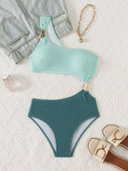 Color Contrast Patchwork Bikini Swimsuit Suit - DanaFashionstore