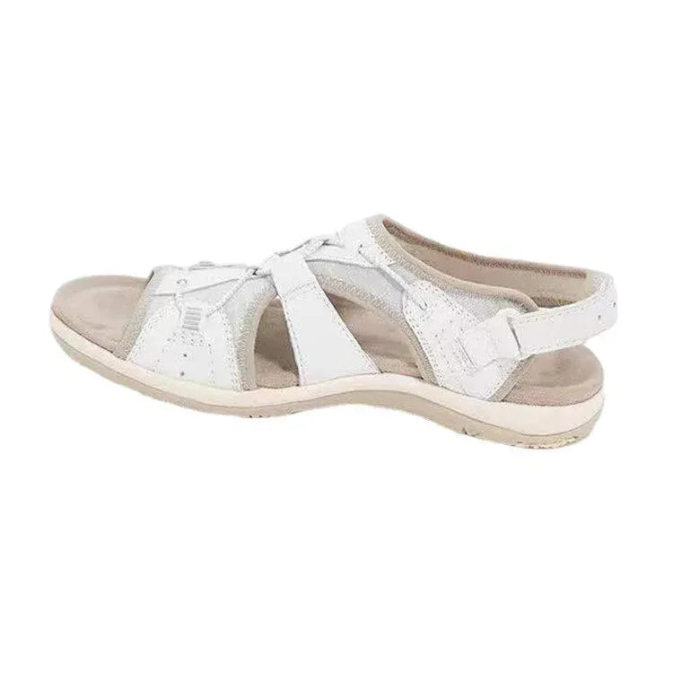 Women's New Roman Wedge Sandals Round Toe Velcro - DanaFashionstore