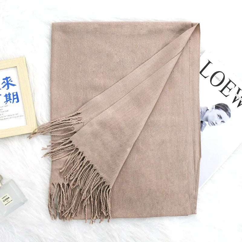 Annual Meeting Warm Cashmere Tassel Scarf - DanaFashionstore